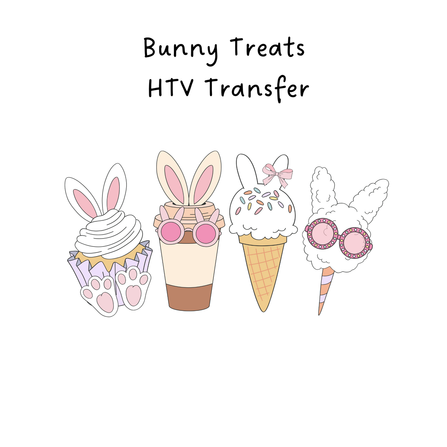 Bunny Treats HTV Transfer