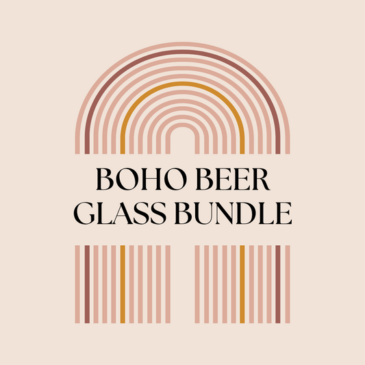 Boho 16oz Beer Glass Bundle