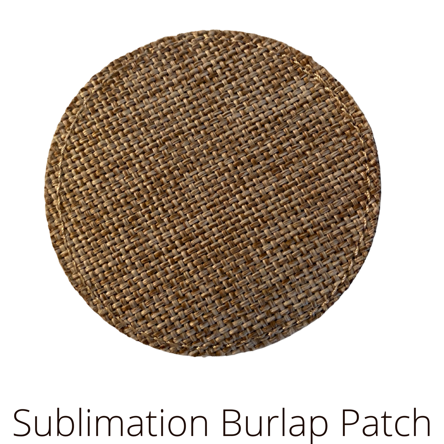 Round 3 inch Burlap Sublimation Patch