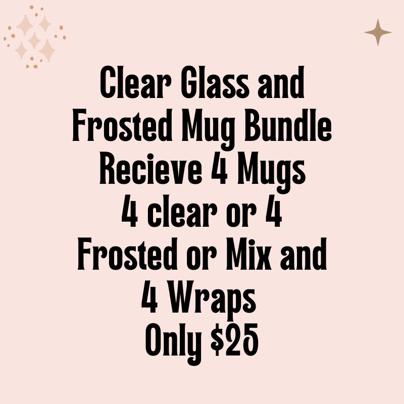 Clear Mug and Frosted mug Bundle 25