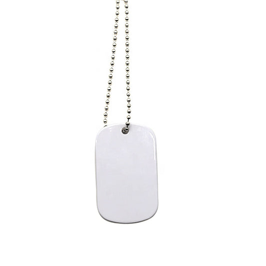 Sublimation Dog Tag (Solider) with 30" silver chain