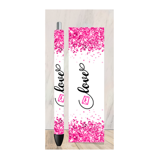 Love Glitter Pen Wrap