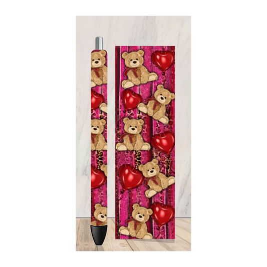 Valentine's Bear 1 Pen Wrap