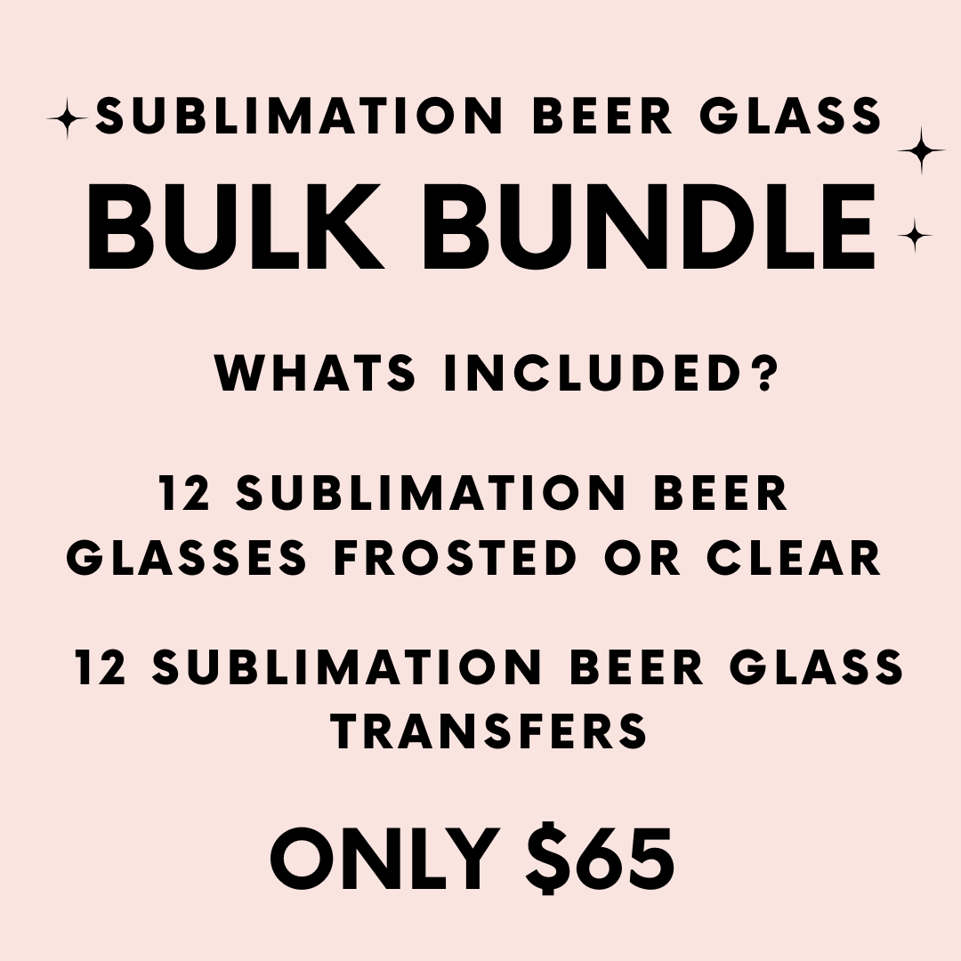 BULK Sublimation Beer Glasses