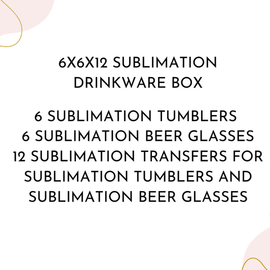 6x6x12 Sublimation Drinkware Box - Beer Glass