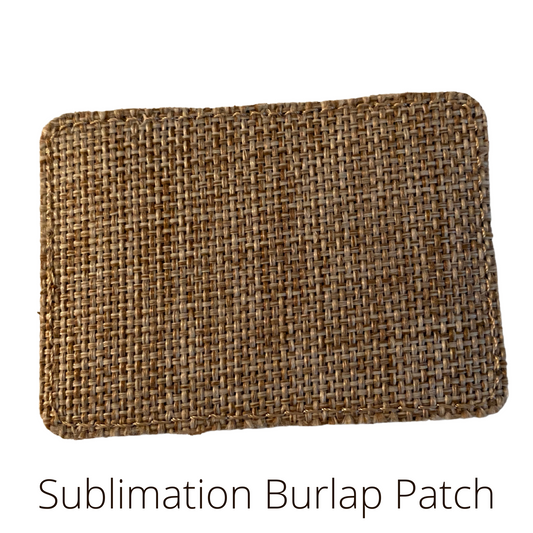 Burlap Sublimation Patch Rectangle