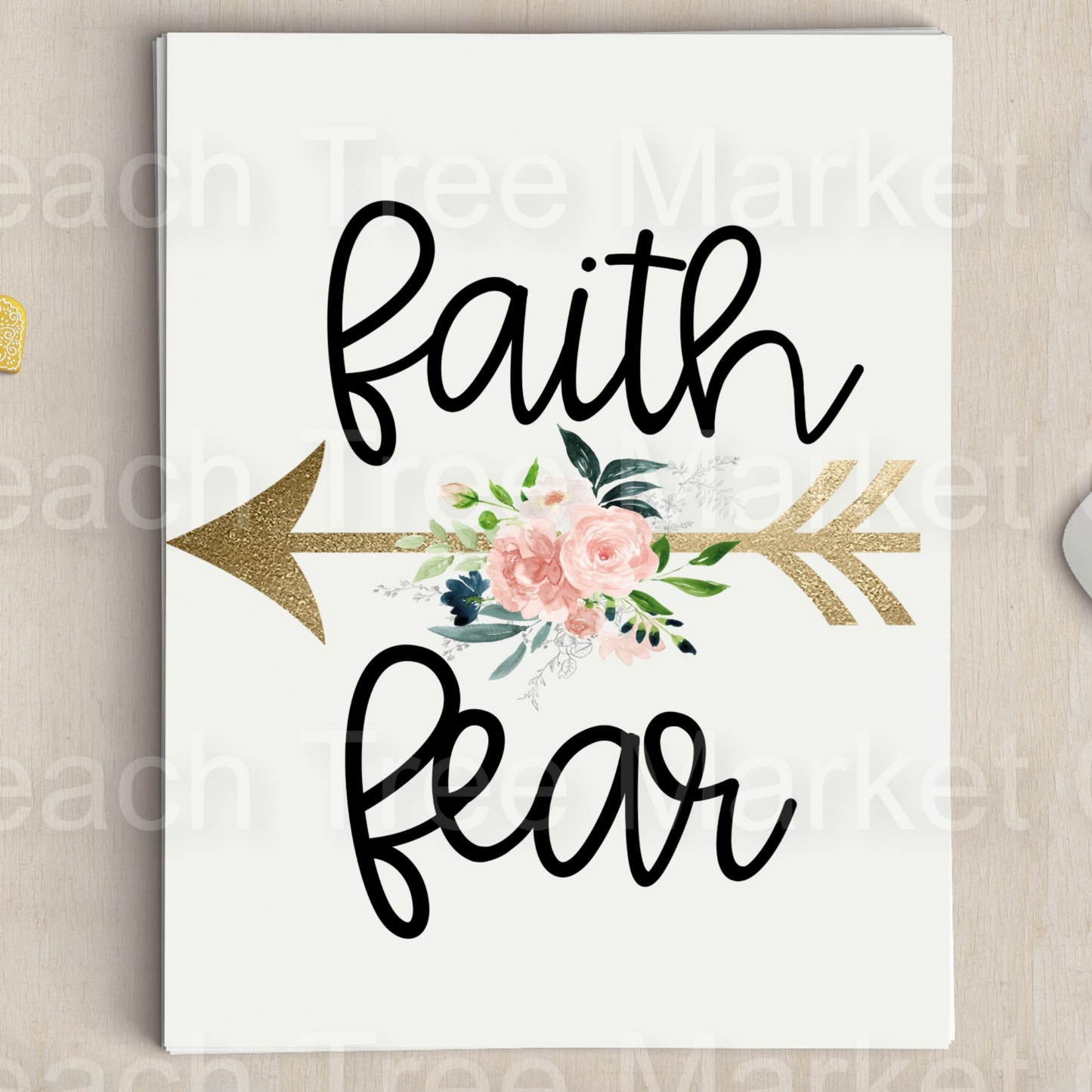 Faith Over Fear Ready To Press Sublimation Transfer