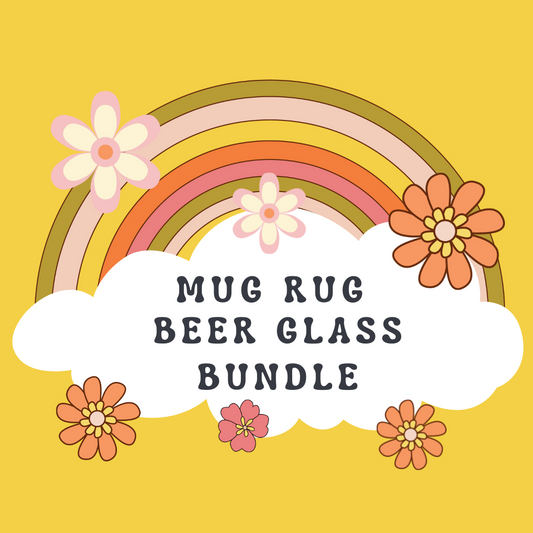 Mug Rug Beer Glass 16oz Beer Glass Bundle