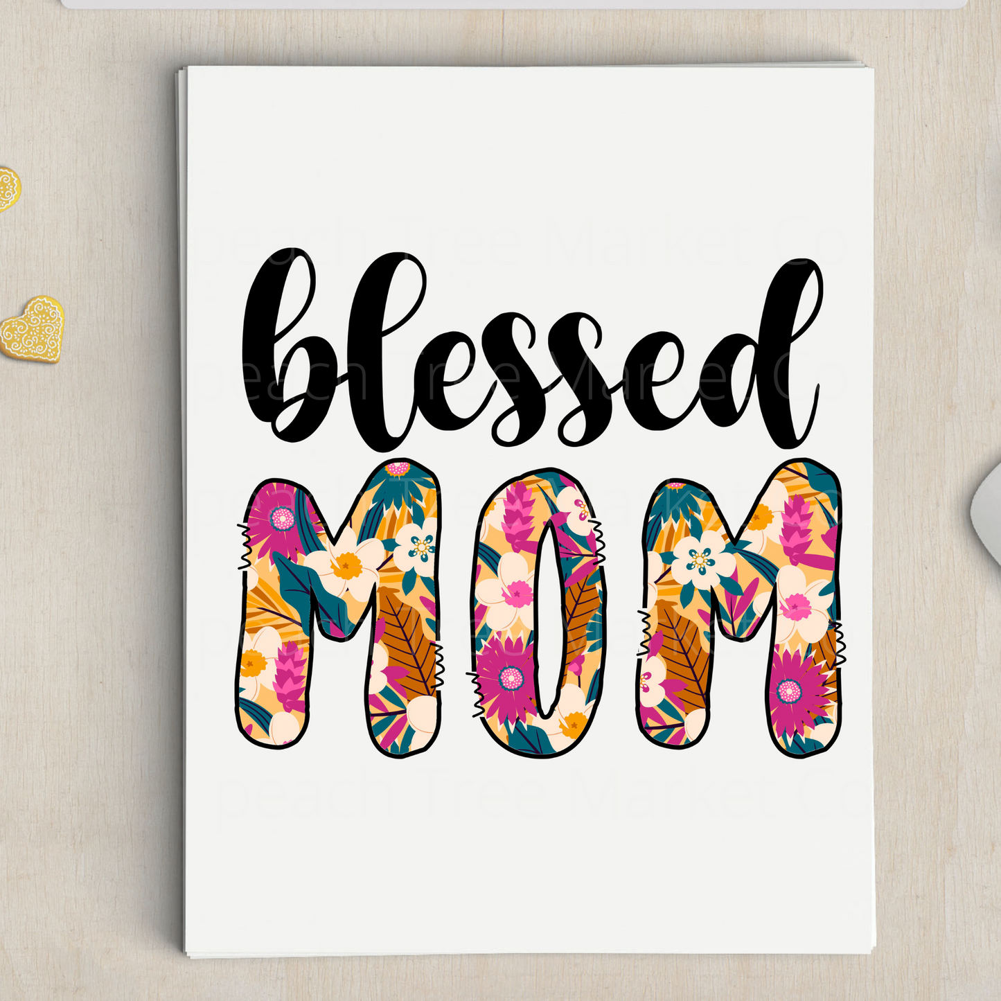 Blessed Mom Ready To Press Sublimation Transfer