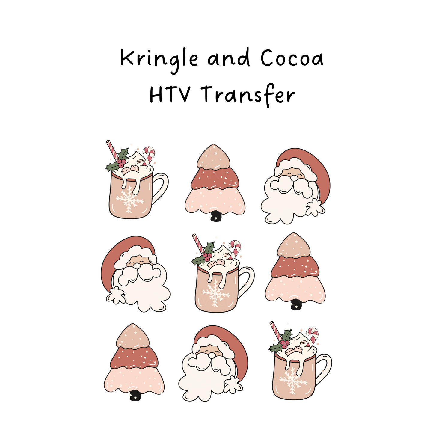 Kringle and Cocoa HTV Transfer